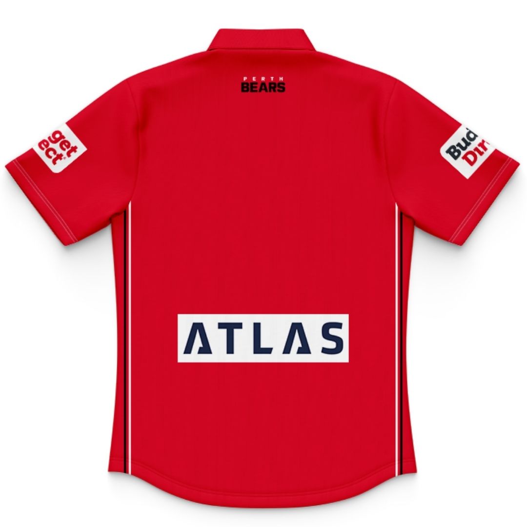 Perth Bears 2027 Kids Red Training Polo Shirt