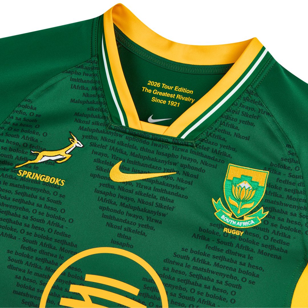 South Africa Springboks 2026 Greatest Rivalry Stadium Jersey
