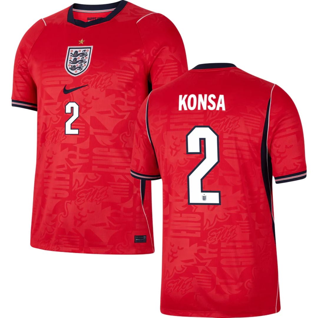 England Soccer 2026 World Cup Konsa #2 Away Jersey Shirt