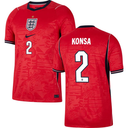 England Soccer 2026 World Cup Konsa #2 Away Jersey Shirt