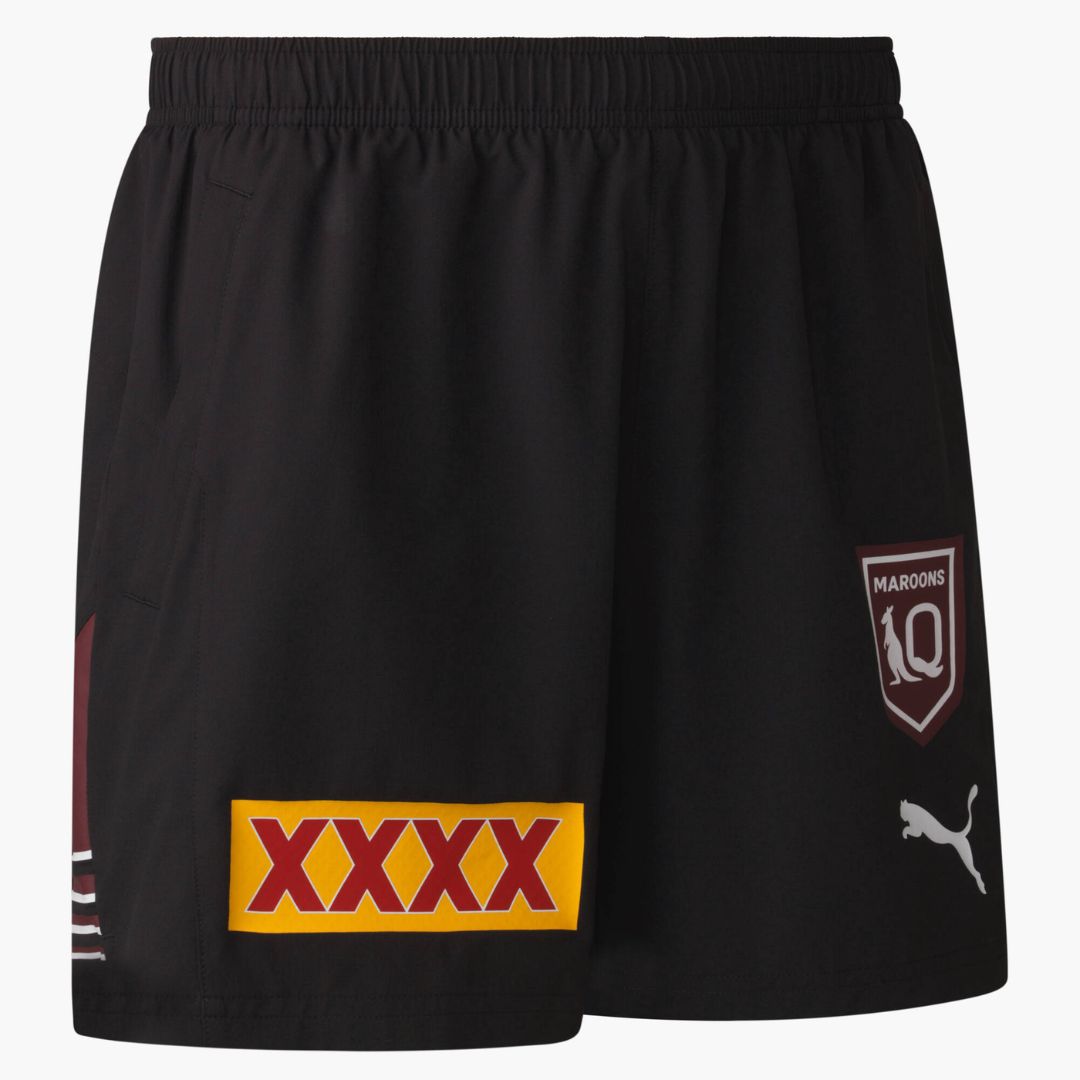 Queensland Maroons 2024 State Of Origin Black Training Gym Shorts