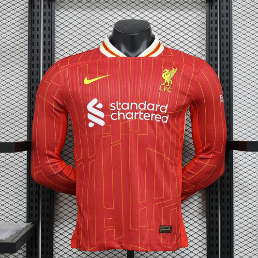 Liverpool 2024/25 Long Sleeve Home Jersey Shirt Player's Edition