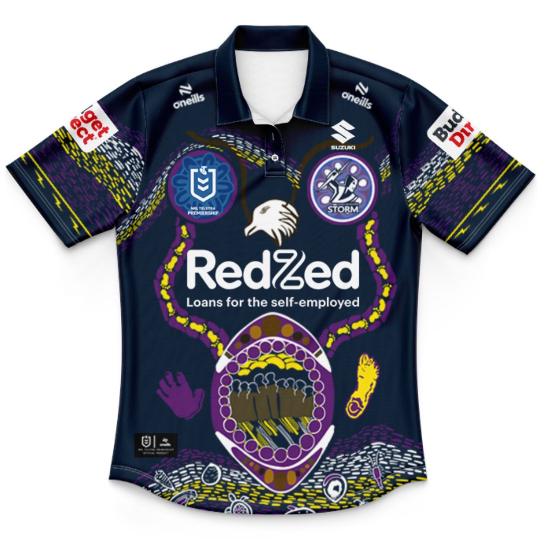 Melbourne Storm 2026 Kids Indigenous Polo Shirt
