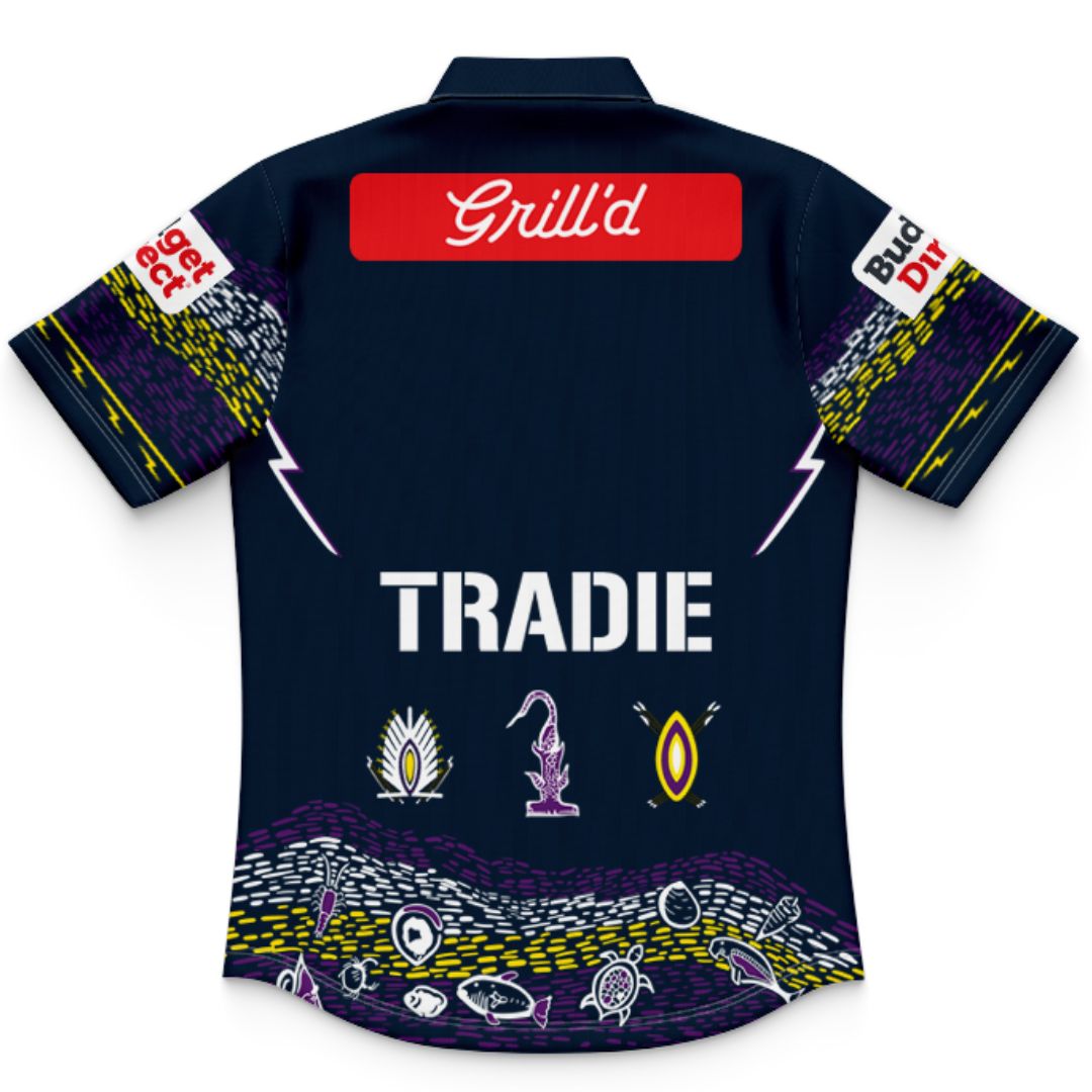 Melbourne Storm 2026 Kids Indigenous Polo Shirt