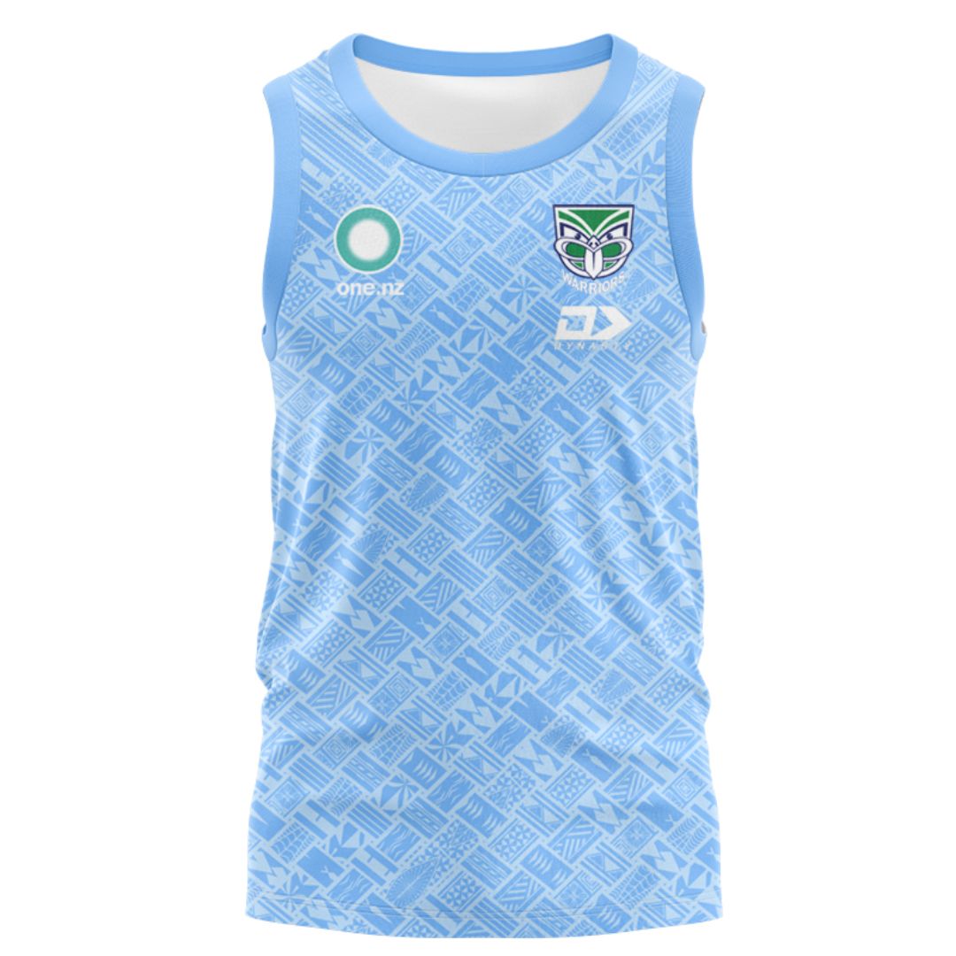 New Zealand Warriors 2025 Blue Pasifika Singlet