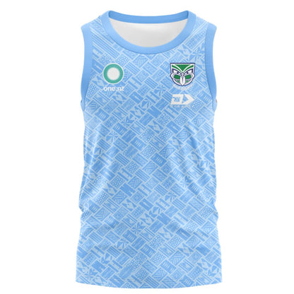 New Zealand Warriors 2025 Blue Pasifika Singlet