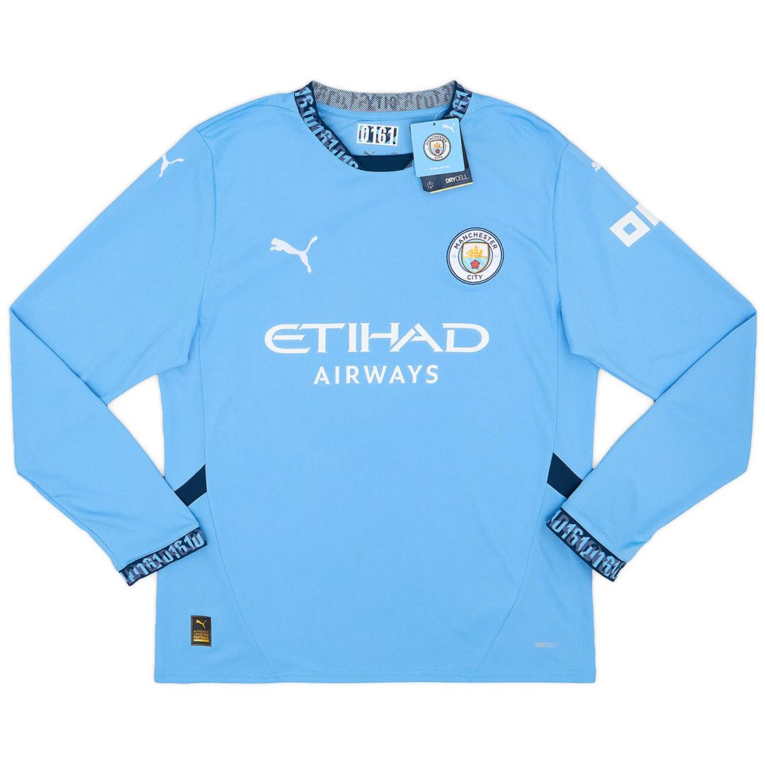 Manchester City 2024/25 Long Sleeve Home Jersey Shirt