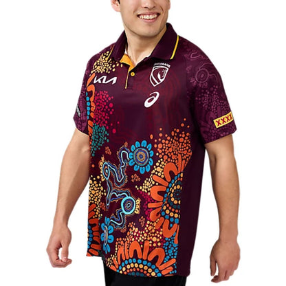 Brisbane Broncos 2026 Players Indigenous Polo Shirt