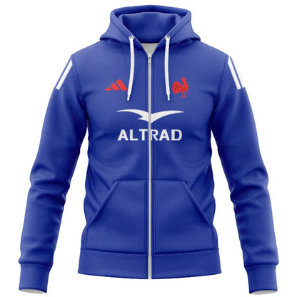 France Les Bleus Rugby 2026 Hoodie with Zipper