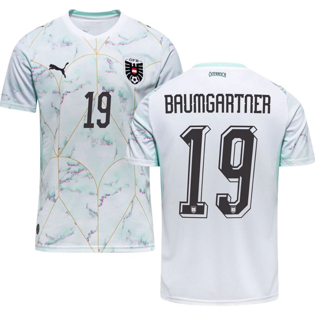 Austria 2026 World Cup Baumgartner #19 Away Jersey Shirt