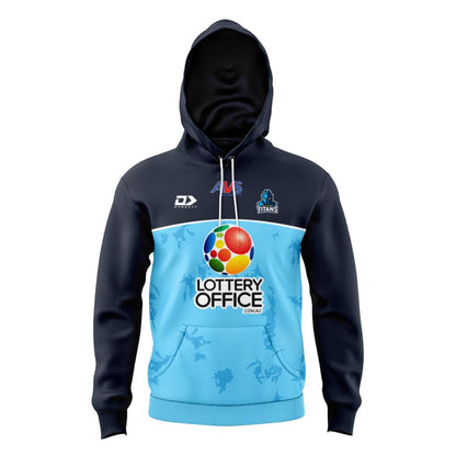Gold Coast Titans 2025 Kids Cyan Blue Training Hoodie