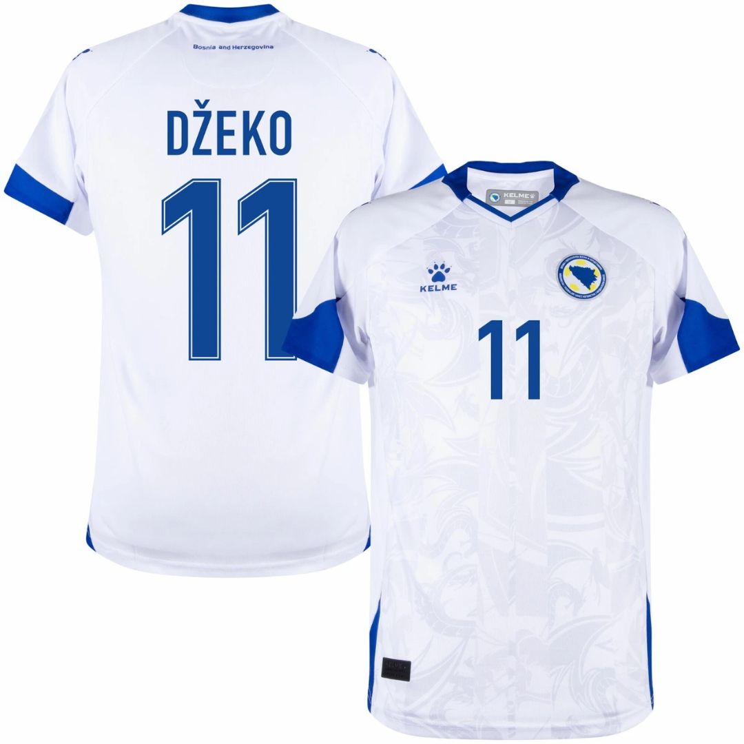 Bosnia and Herzegovina Džeko #11 Football Away Jersey Shirt