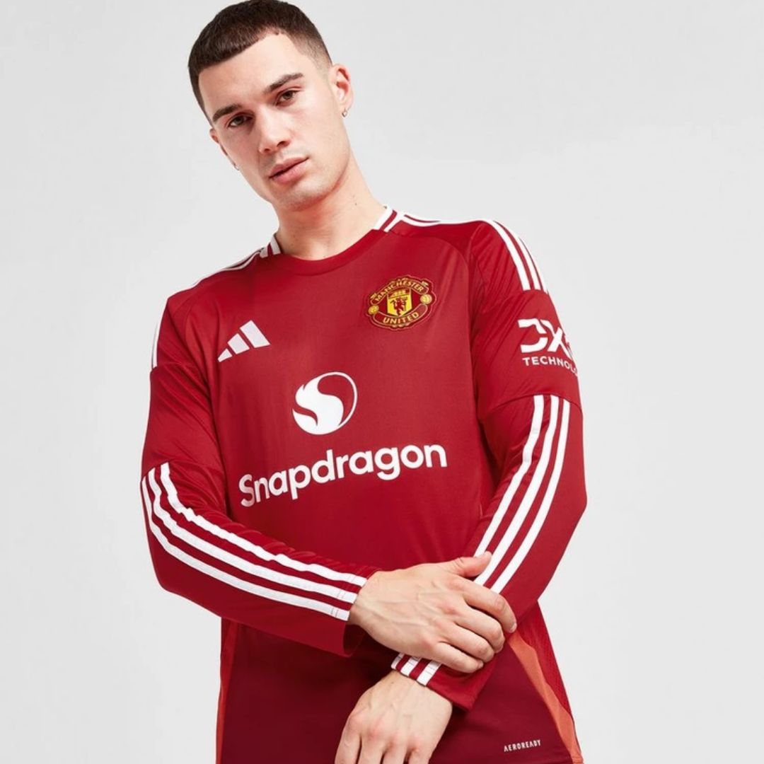 Manchester United 2024/25 Long Sleeve Home Jersey Shirt (Add Your Own Name & Number)