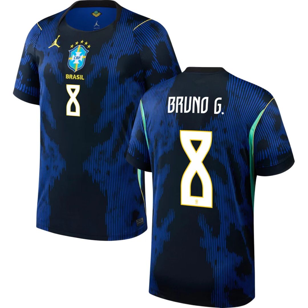 Brazil 2026 World Cup Bruno G. #8 Away Jersey Shirt
