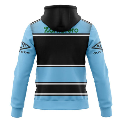 Cronulla Sutherland Sharks 2025 Warm Up Hoodie with Zipper