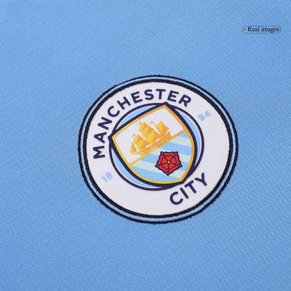 Manchester City 2024/25 Long Sleeve Home Jersey Shirt (Add Your Own Name & Number)