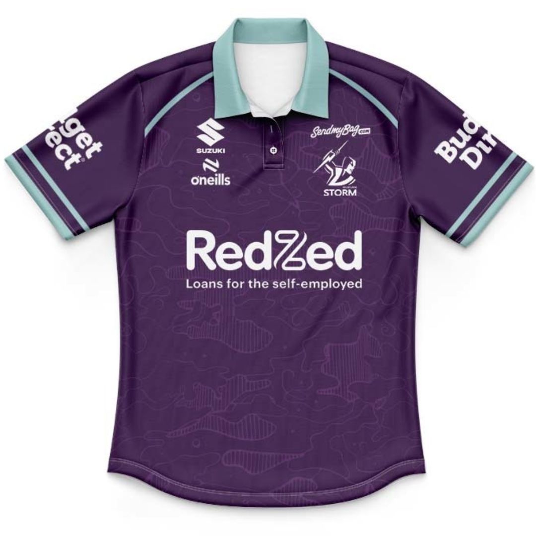 Melbourne Storm 2026 Kids Training Purple Polo Shirt