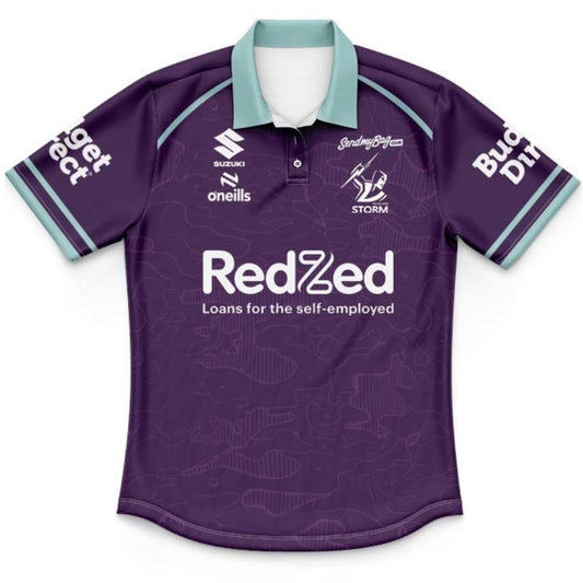 Melbourne Storm 2026 Kids Training Purple Polo Shirt