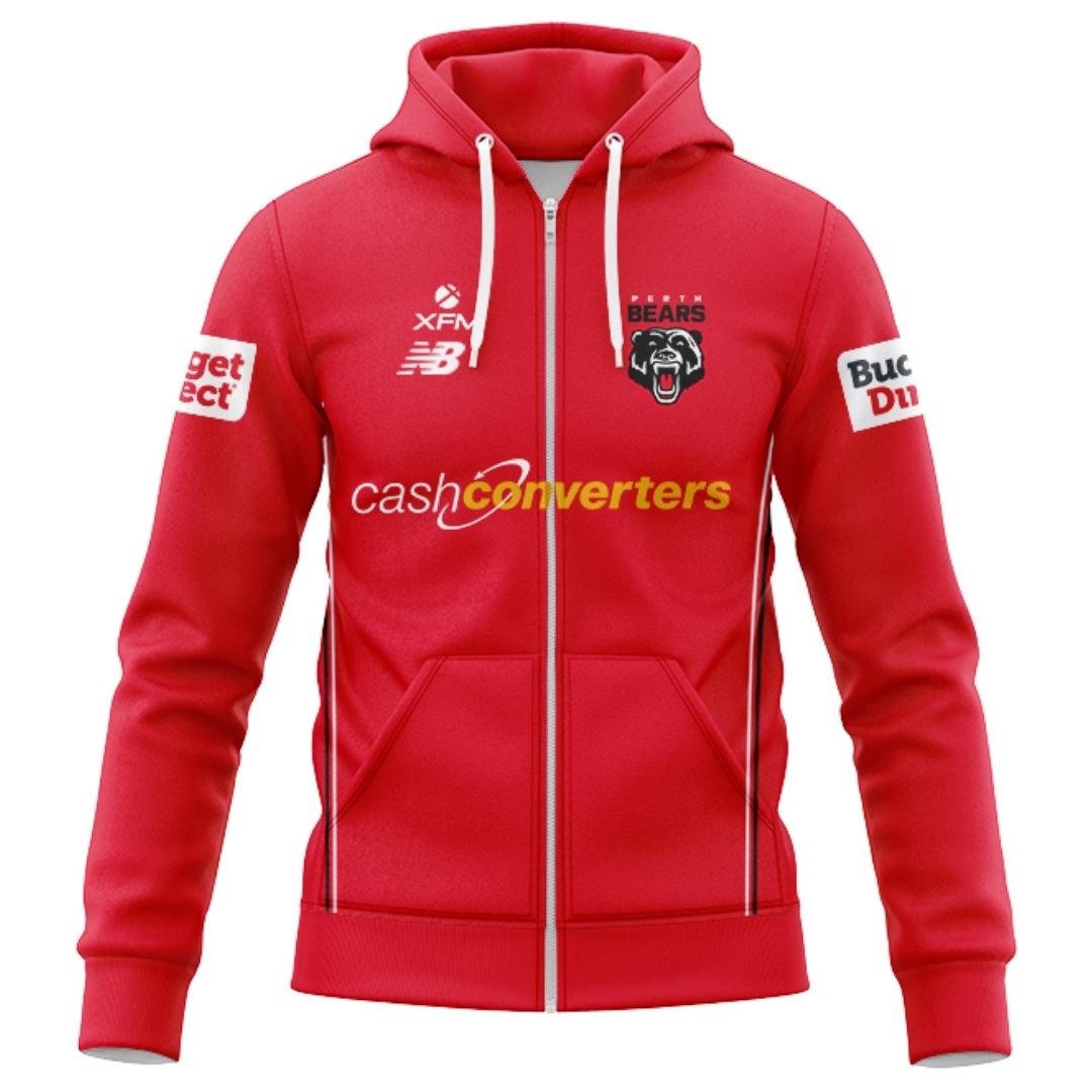Perth Bears 2027 Red Training Hoodie with Zipper