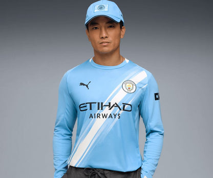 Manchester City 2025/26 Player's Edition Long Sleeve Home Jersey Shirt