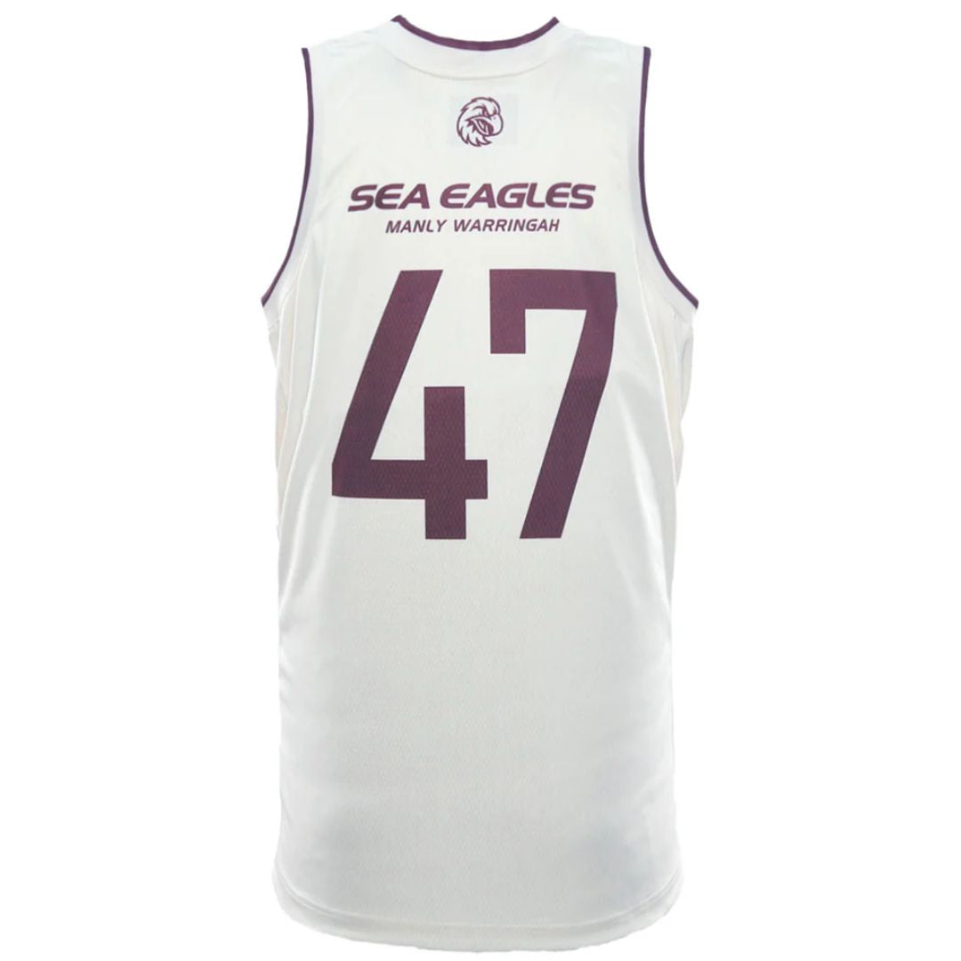Manly Warringah Sea Eagles 2026 Basketball Singlet - Cream