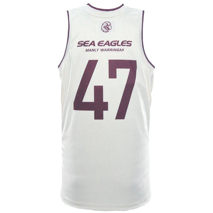 Manly Warringah Sea Eagles 2026 Basketball Singlet - Cream