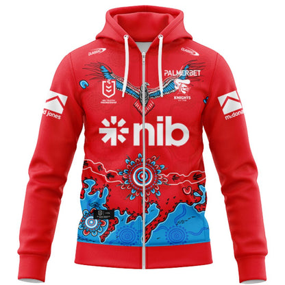 Newcastle Knights 2026 Indigenous Hoodie with Zipper