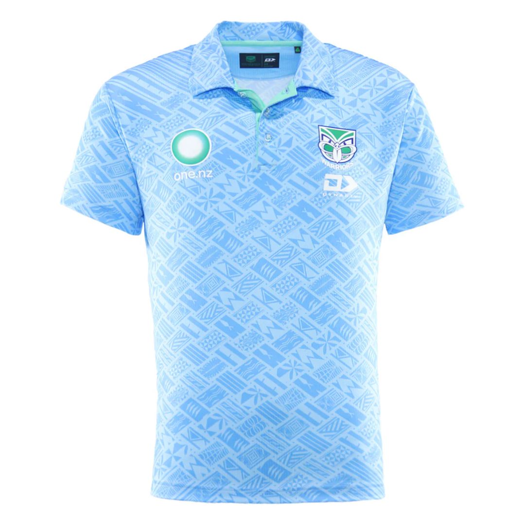 New Zealand Warriors 2025 Blue Pasifika Polo Shirt