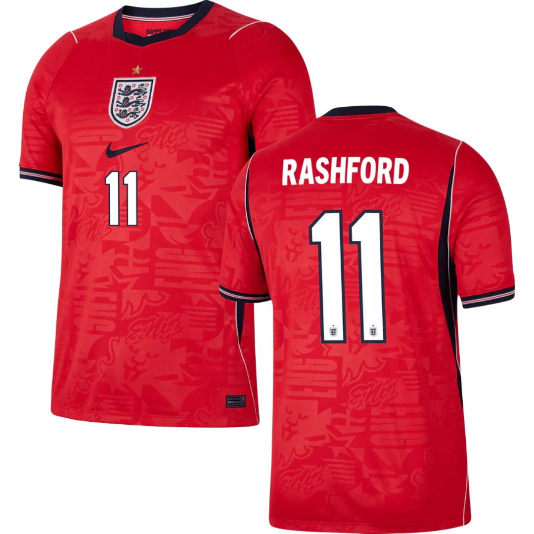 England Soccer 2026 World Cup Rashford #11 Away Jersey Shirt