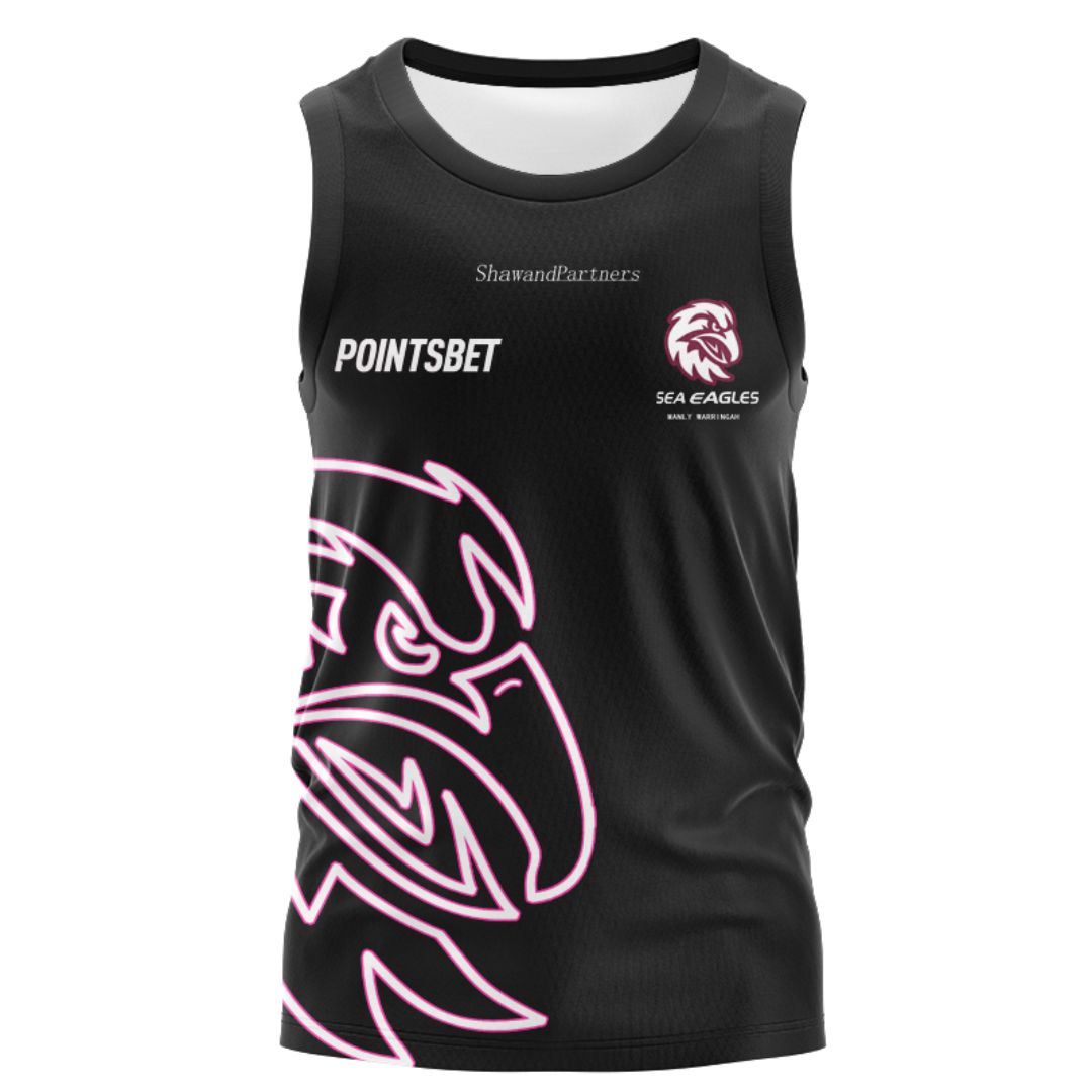 Manly Warringah Sea Eagles 2024 Warm Up Singlet