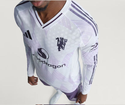 Manchester United 2025/26 Long Sleeve Player's Edition Away Jersey Shirt