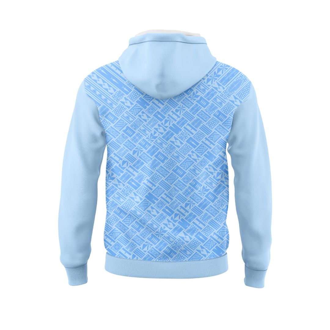 New Zealand Warriors 2025 Blue Pasifika Hoodie with Zipper