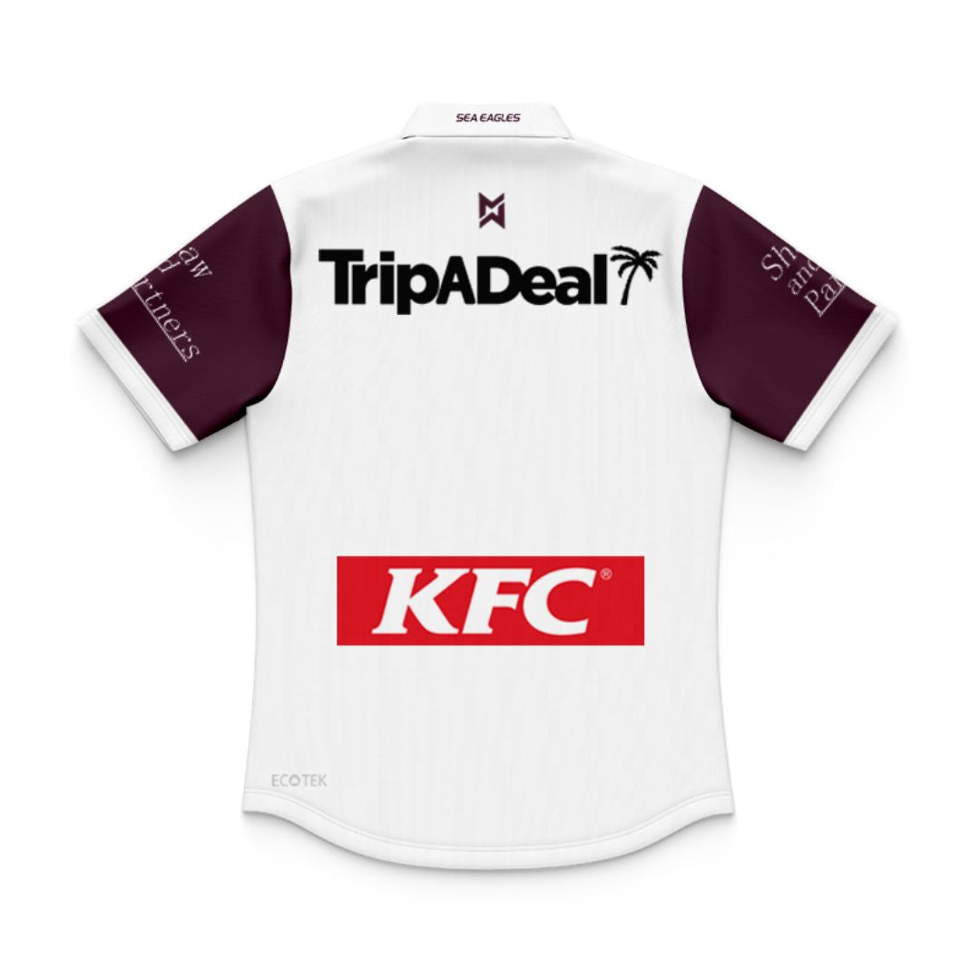 Manly Warringah Sea Eagles 2025 Kids Away Polo Shirt and Shorts Kit