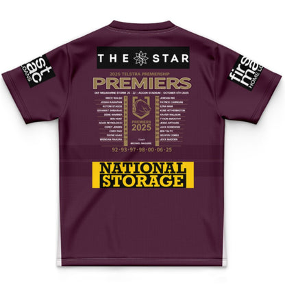 Brisbane Broncos 2025 Kids Premiers Home Jersey