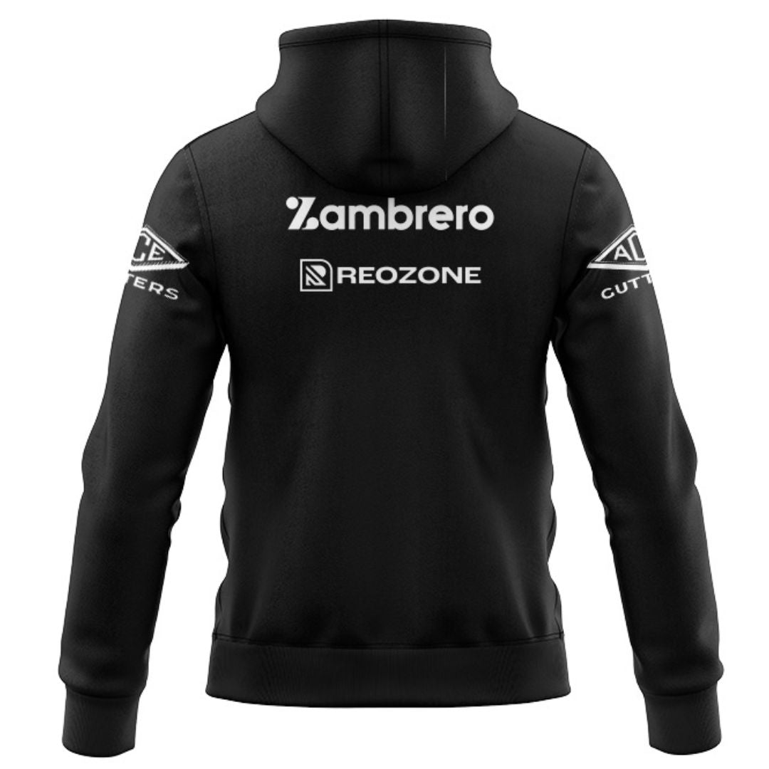 Cronulla Sutherland Sharks 2026 Black and White Training Hoodie with Zipper
