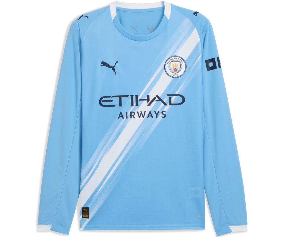 Manchester City 2025/26 Player's Edition Long Sleeve Home Jersey Shirt