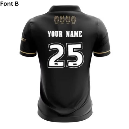 Penrith Panthers Premiers 4 In a Row Black Polo Shirt