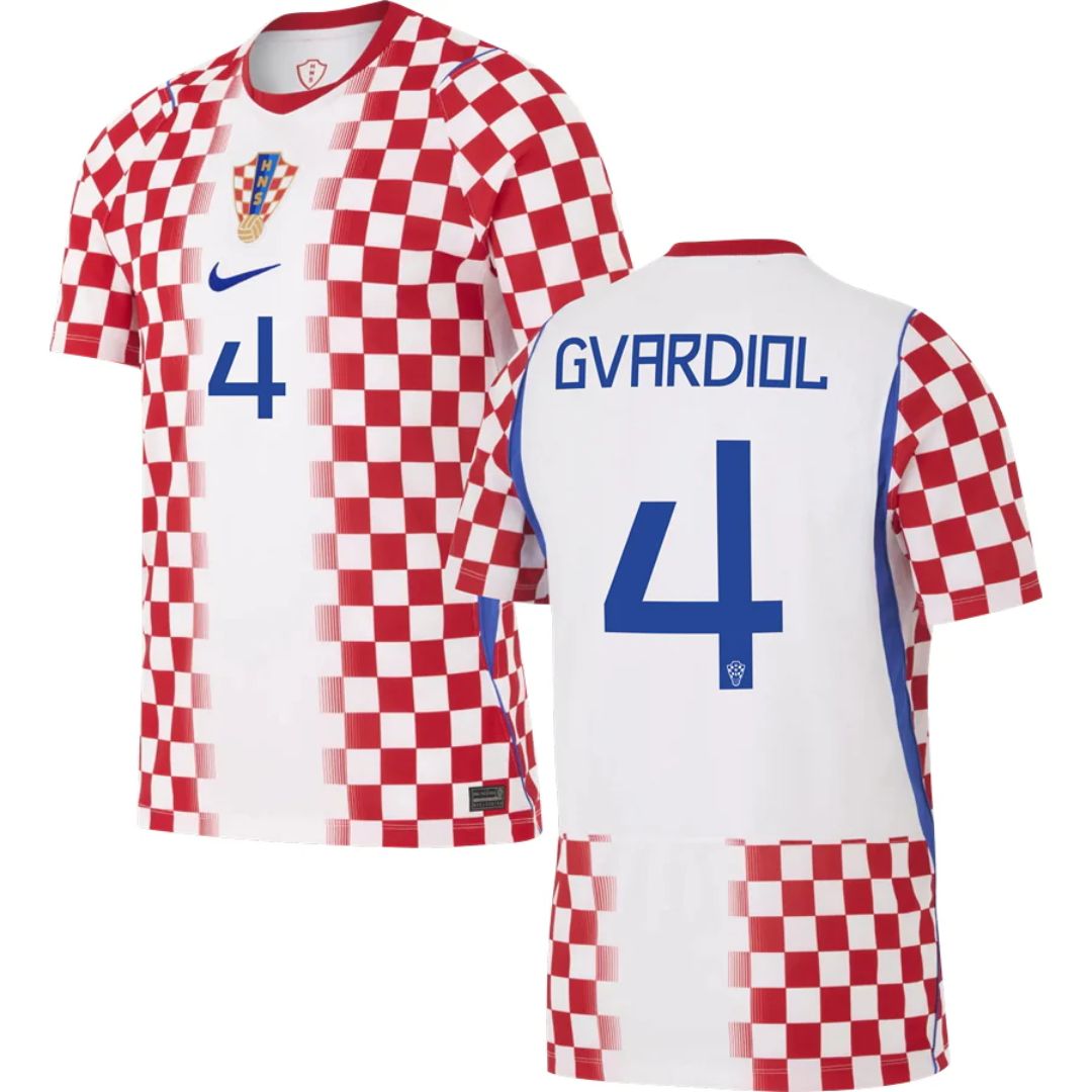 Croatia 2026 World Cup Gvardiol #4 Home Jersey Shirt
