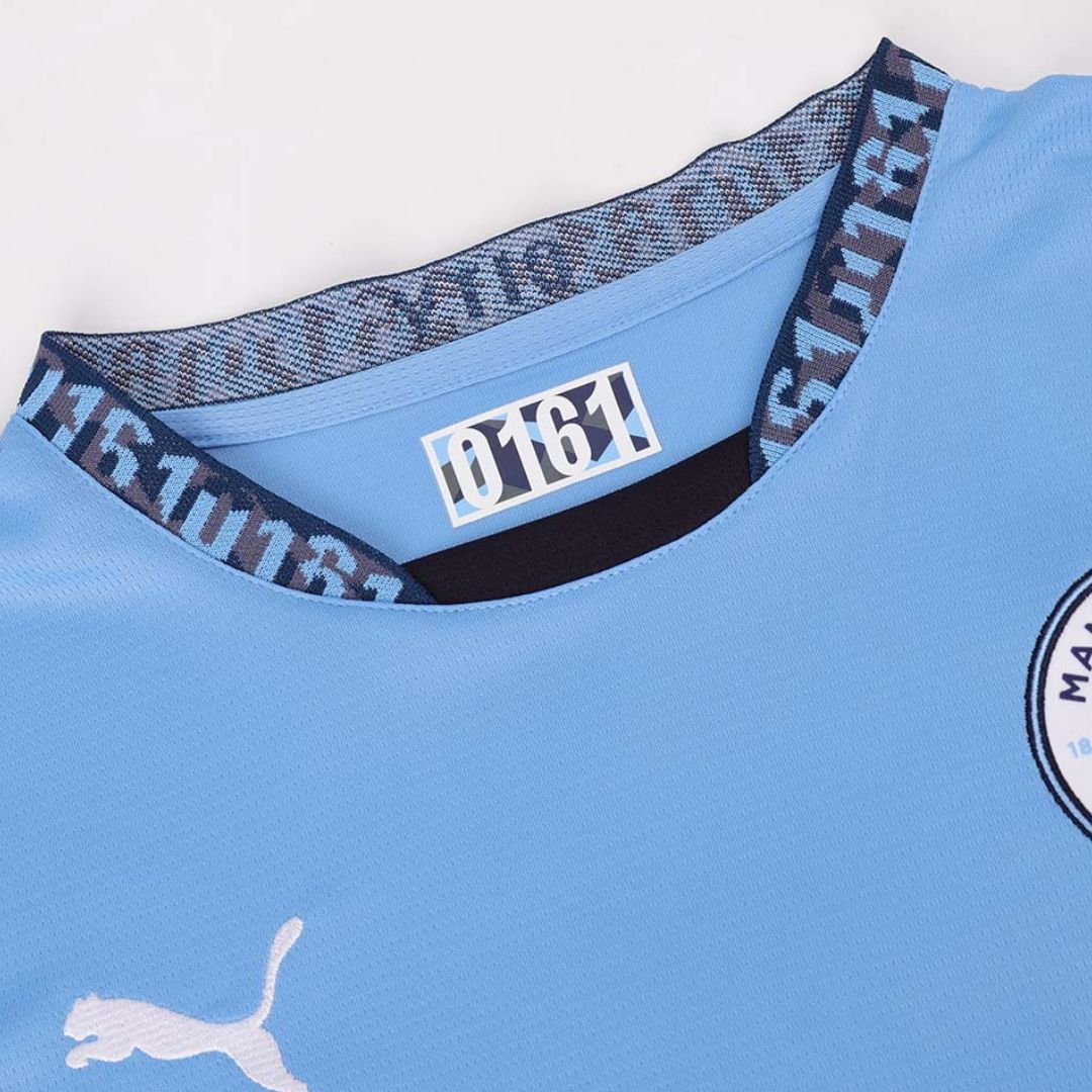 Manchester City 2024/25 Long Sleeve Home Jersey Shirt (Add Your Own Name & Number)