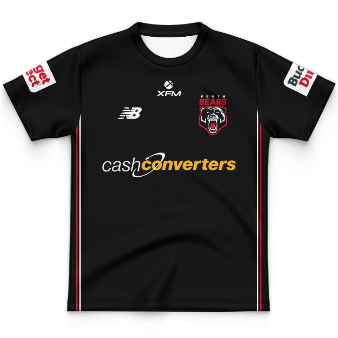 Perth Bears 2027 Kids Black Training Jersey