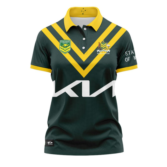 Australia Kangaroos 2024 Women's Home Polo Shirt
