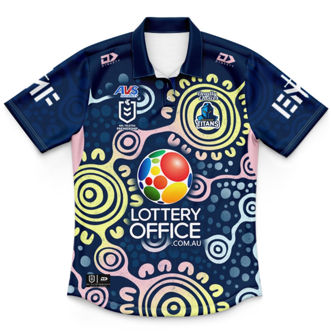 Gold Coast Titans 2026 Kids Indigenous Polo Shirt