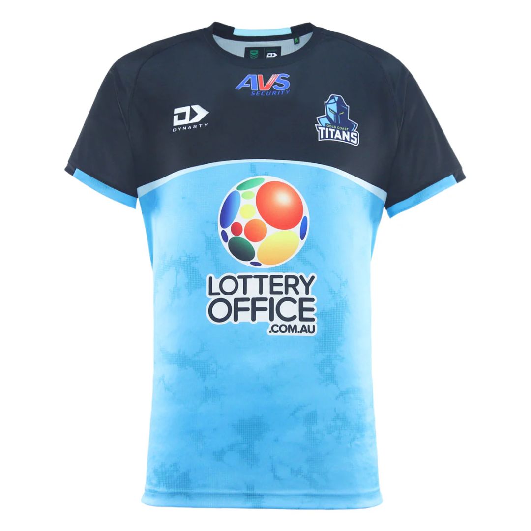 Gold Coast Titans 2025 Cyan Blue Training Shirt