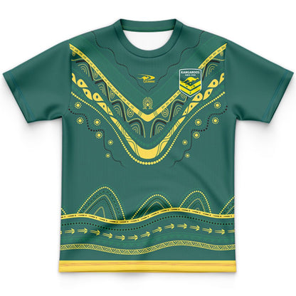 Australia Kangaroos 2024 Kids Indigenous Jersey