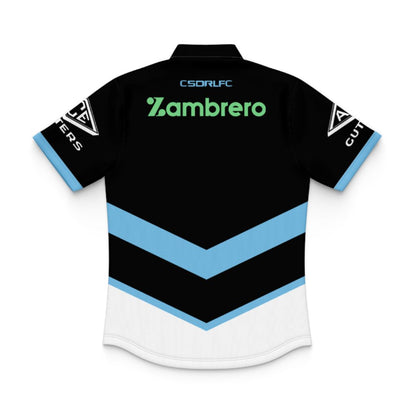 Cronulla Sutherland Sharks 2025 Kids Away Polo Shirt