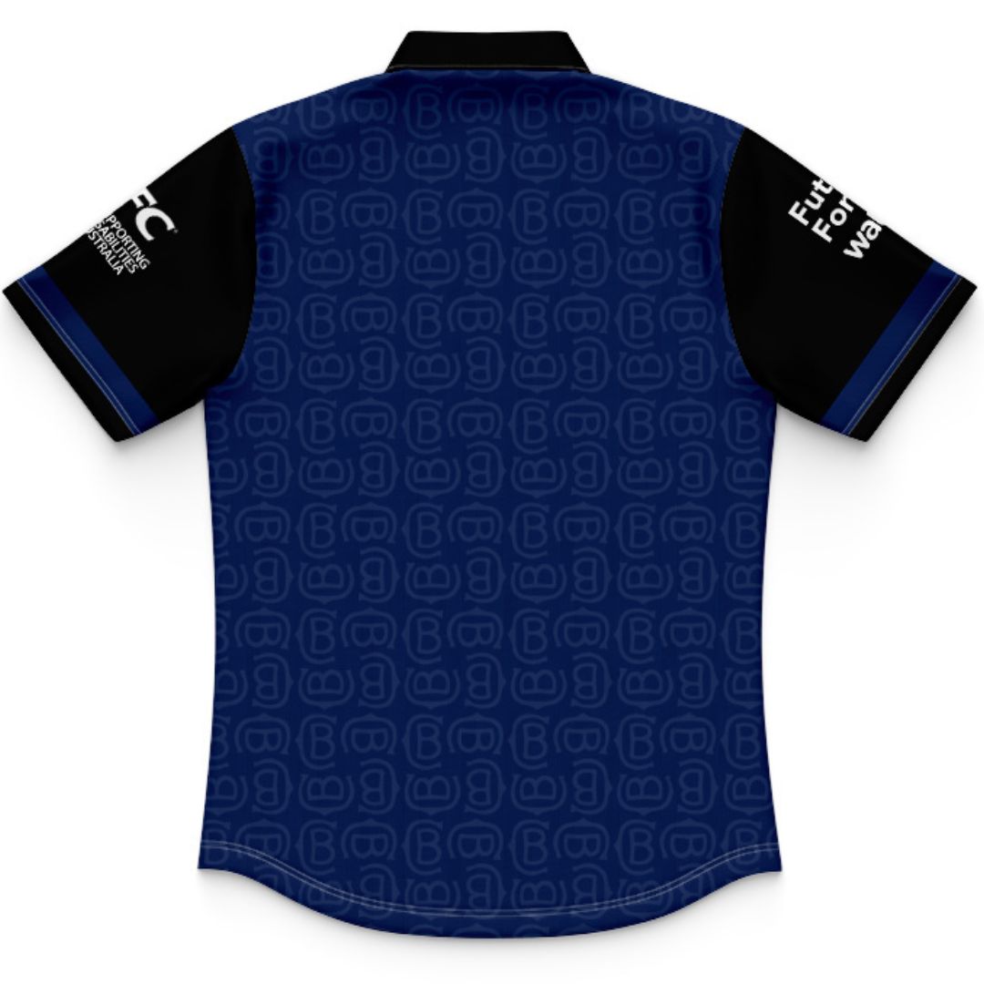 Canterbury Bankstown Bulldogs 2026 Kids Blue Media Polo Shirt