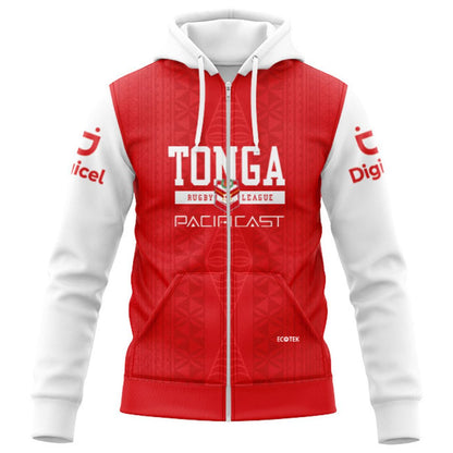 Mate Ma'a Tonga Red Training Hoodie with Zipper