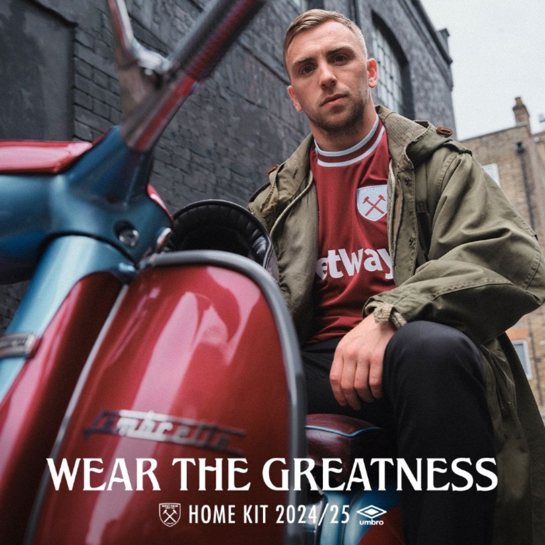 West Ham United 2024/25 Home Jersey Shirt (Add Your Own Name & Number)