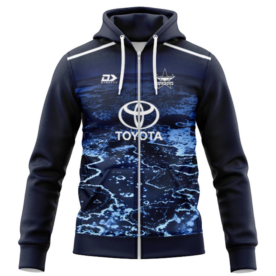 North Queensland Cowboys 2026 Warm Up Hoodie with Zipper
