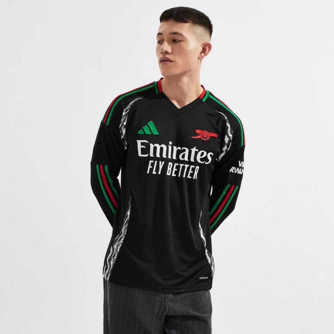 Arsenal Gunners 2024/25 Saka #7 Long Sleeve Away Jersey Shirt